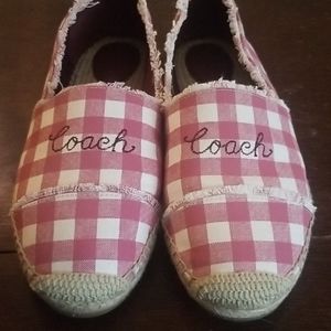 Size 11 Coach Plaid Loafers